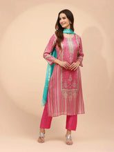 Pink Muslin Embellished Suit Set