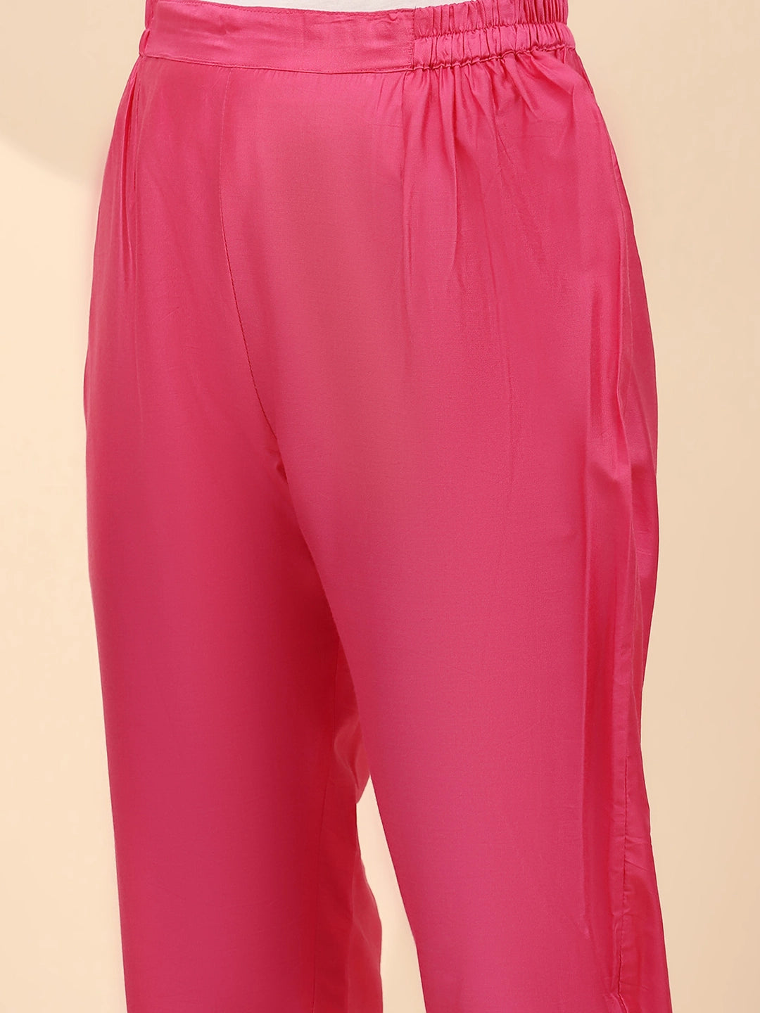 Pink Muslin Embellished Suit Set