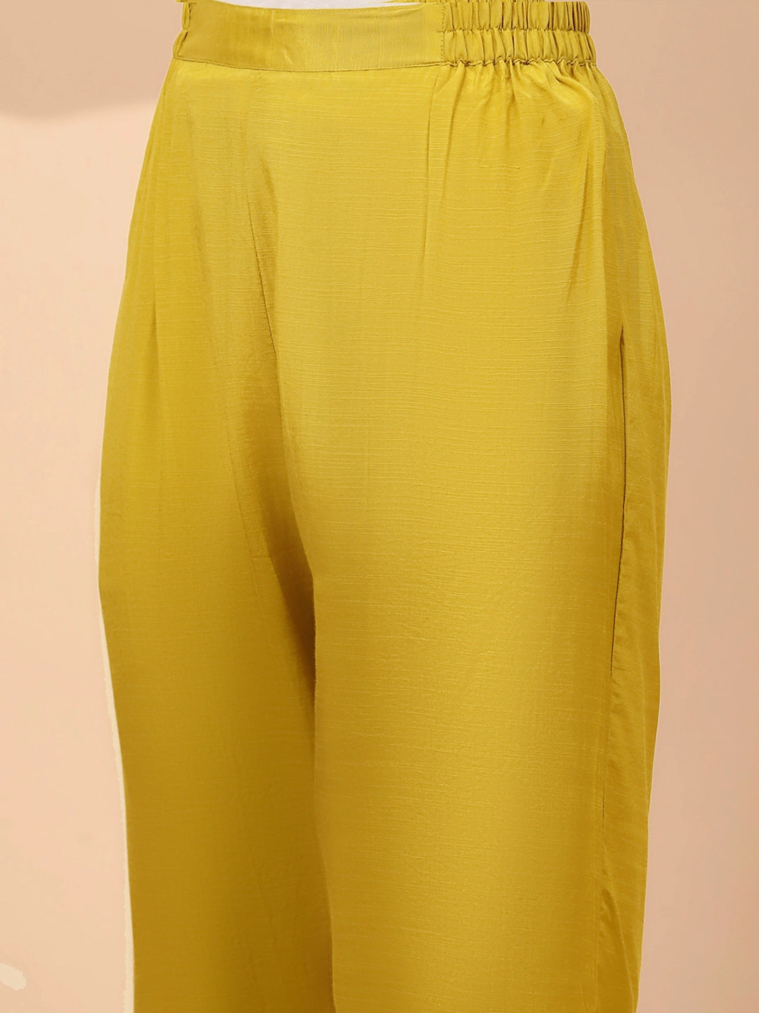 Mustard Muslin Regular Fit Co-ord Set For Women - Global Republic