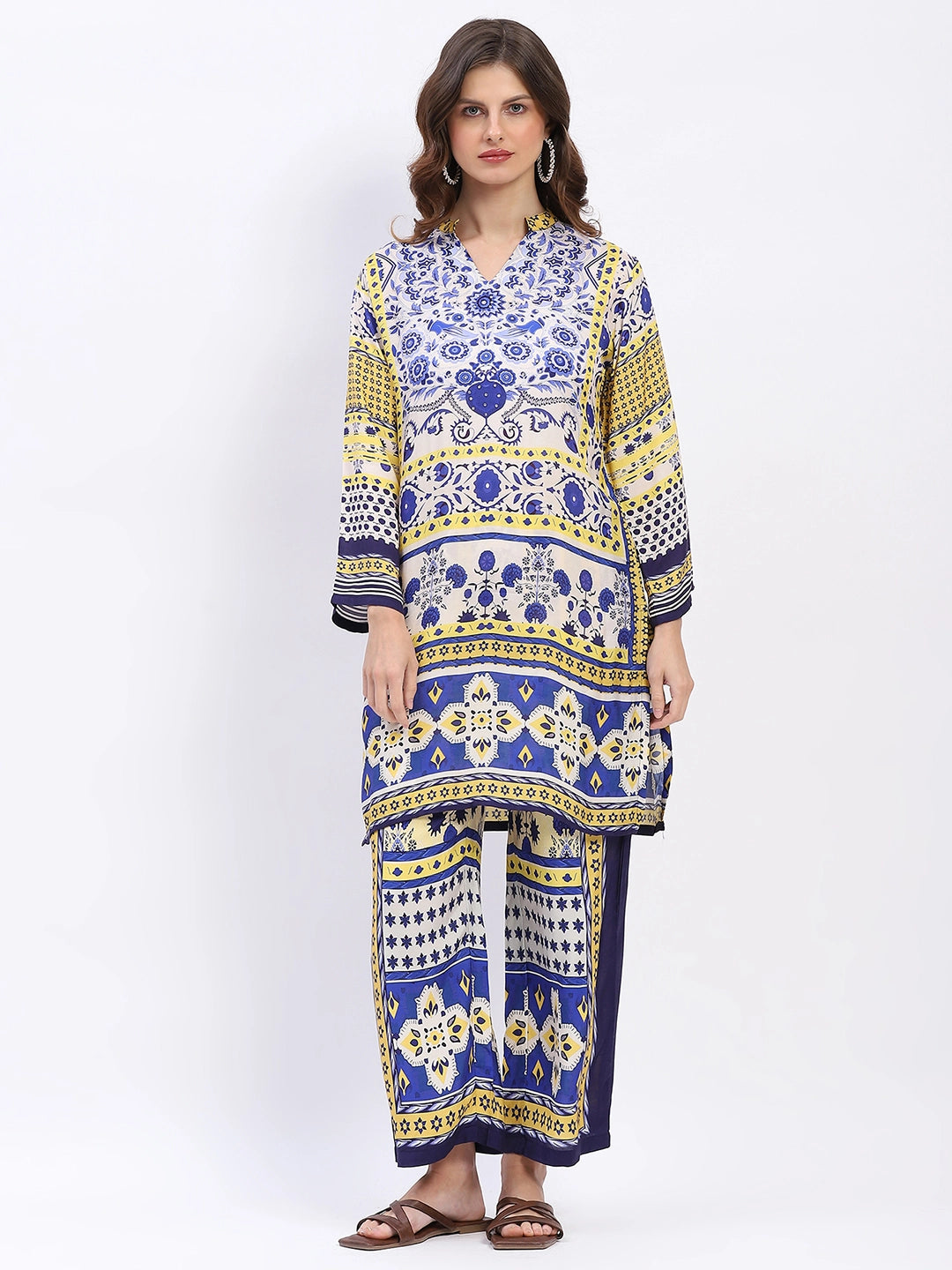 Embellished Modal Kurta Set - Global Republic
