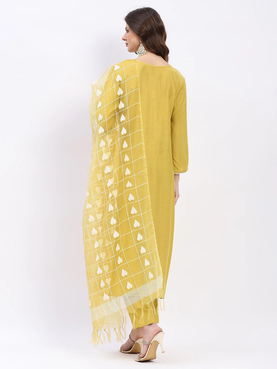 Embellished Muslin Kurta Set - Global Republic