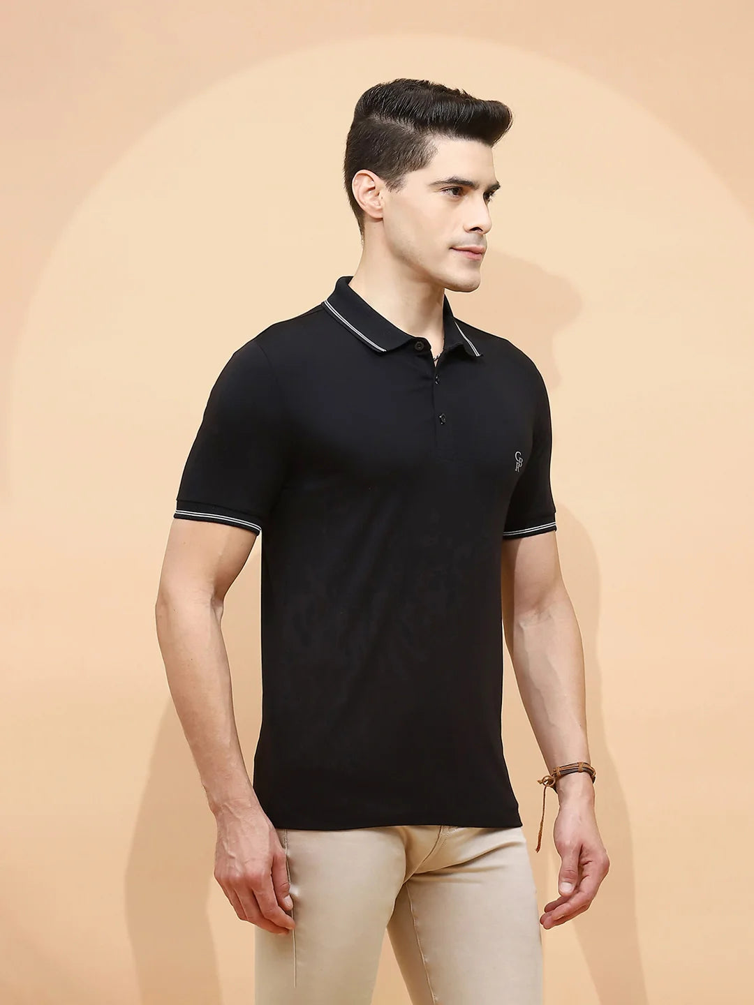 Black Viscose Blend T-Shirt - Global Republic