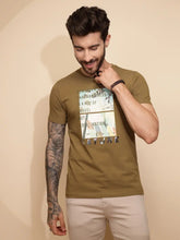Ochre Nature Cotton Regular Fit T-Shirt For Men