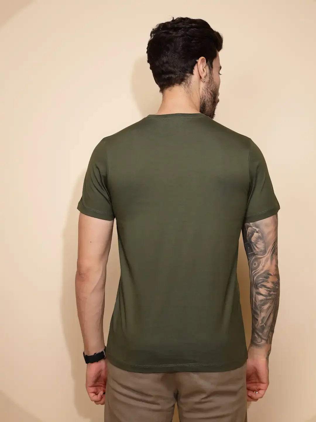 Green Cotton Regular Fit T-Shirt - Global Republic