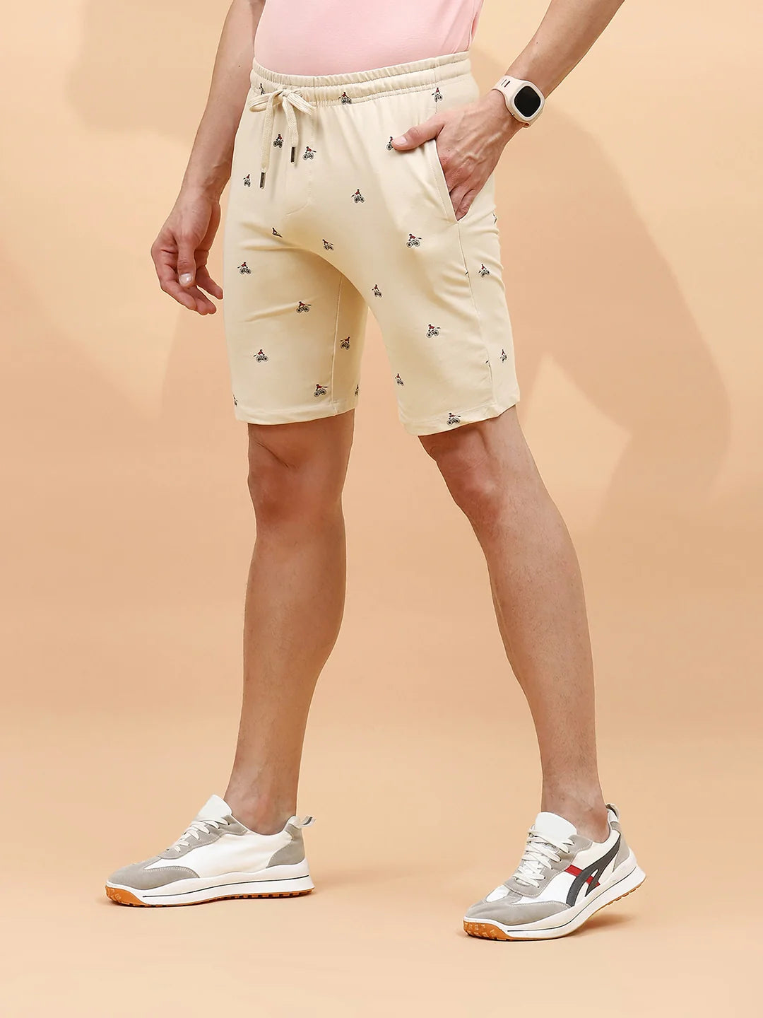 Skin Cotton Regular Fit Shorts For Men