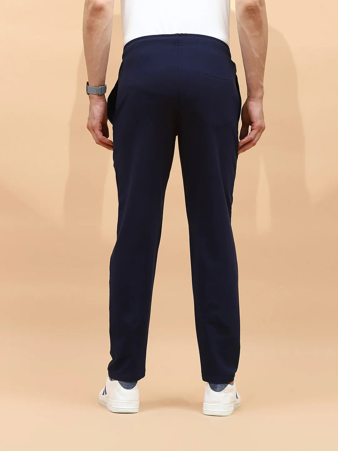 Navy Cotton Regular Fit Lower For Men - Global Republic