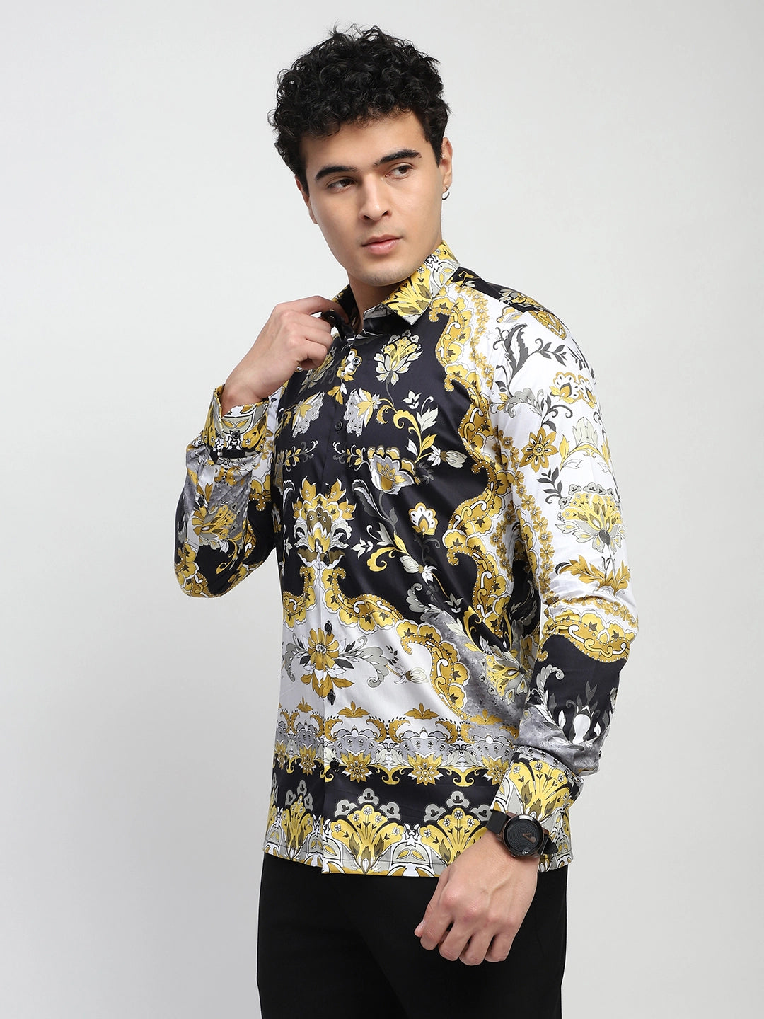 Multicolor Tropical Print Cotton Shirt - Global Republic