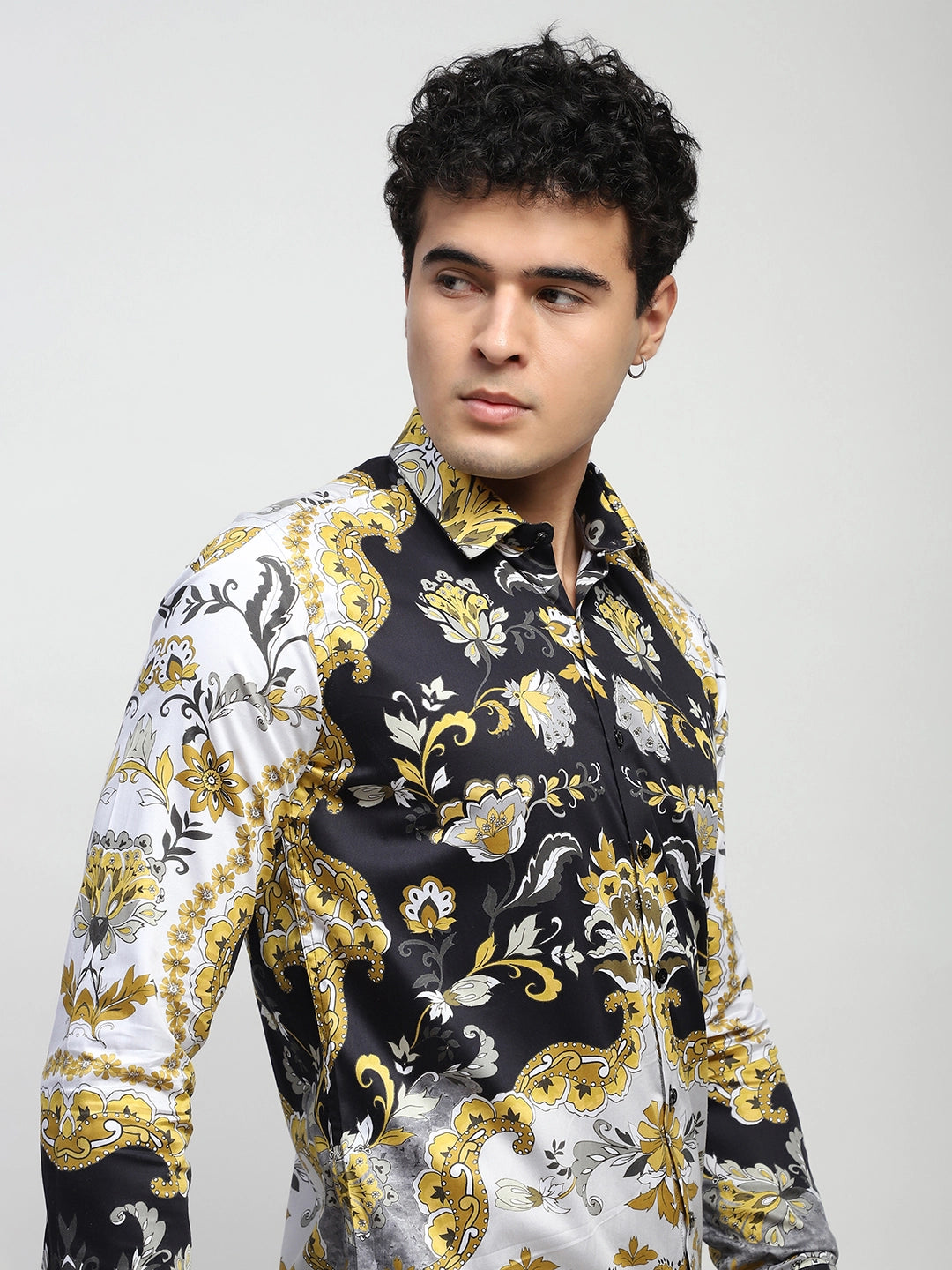 Multicolor Tropical Print Cotton Shirt - Global Republic