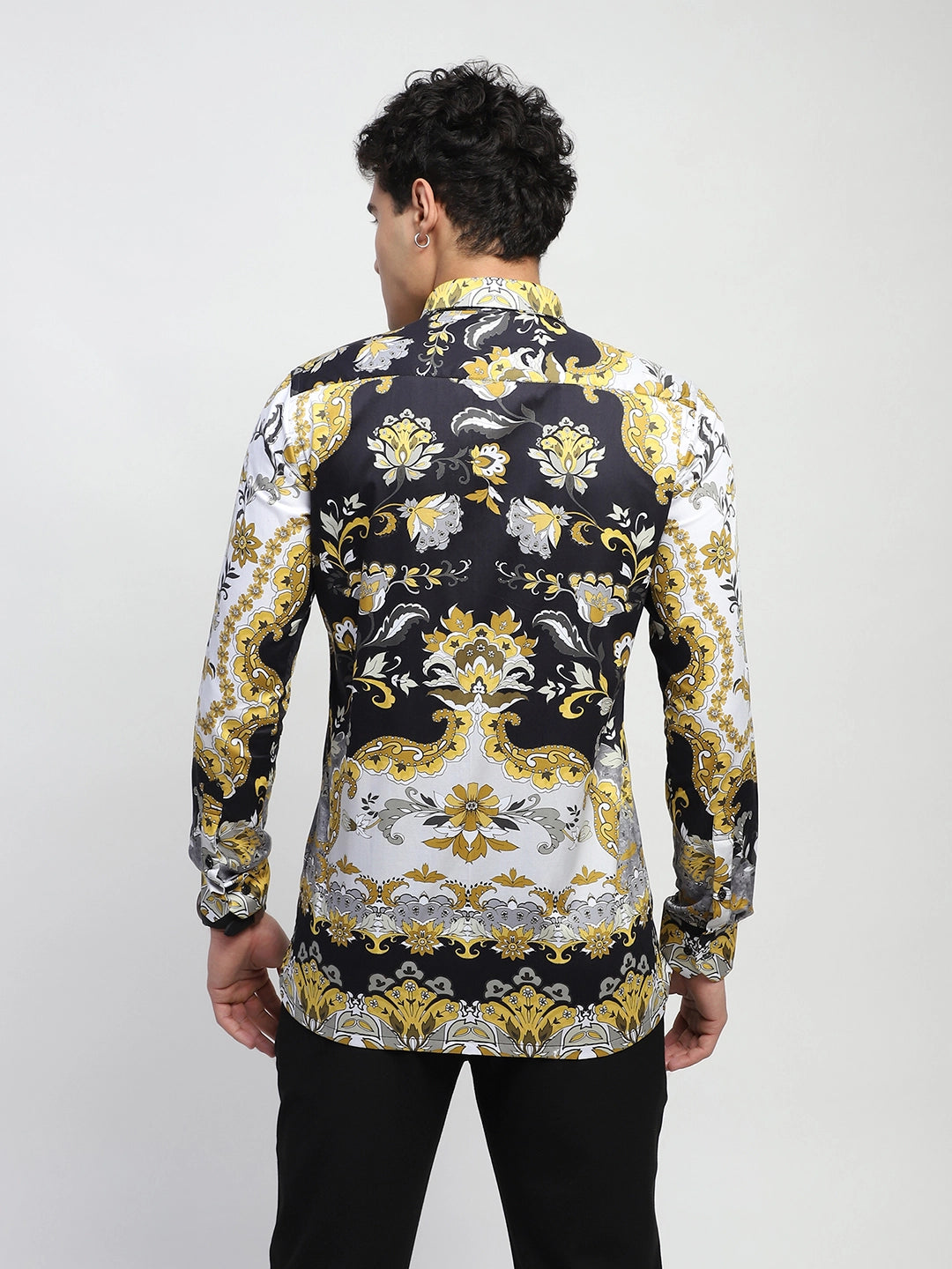 Multicolor Tropical Print Cotton Shirt - Global Republic