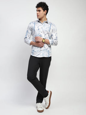 White Tropical Cotton Regular Fit Shirt