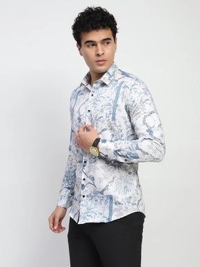 White Tropical Cotton Regular Fit Shirt
