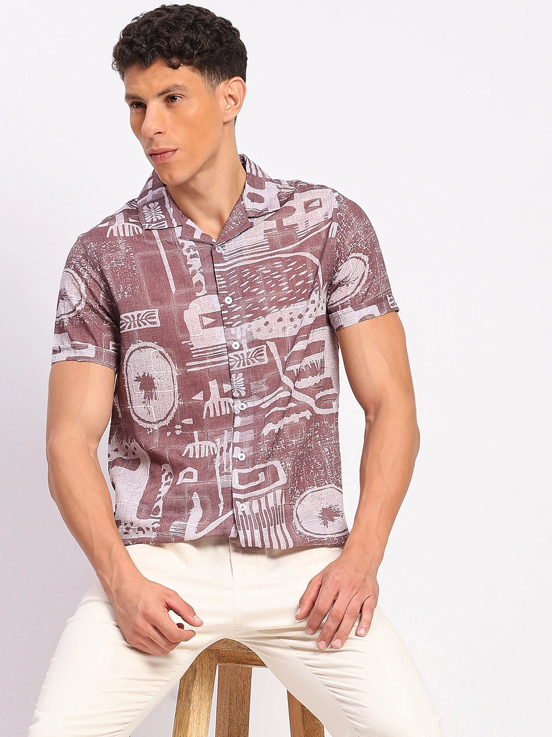 Brick Abstract Print Shirt - Global Republic
