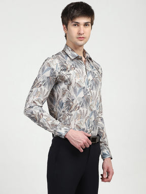 Tropical Print Cotton Shirt