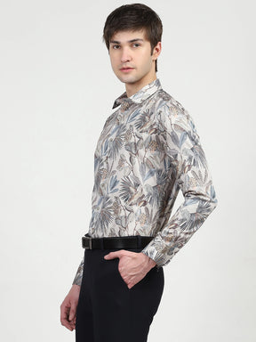Tropical Print Cotton Shirt