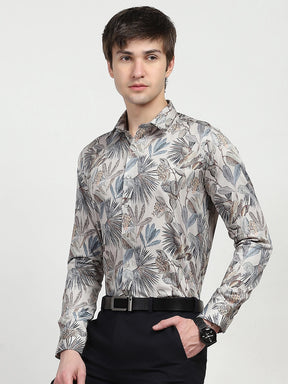 Tropical Print Cotton Shirt