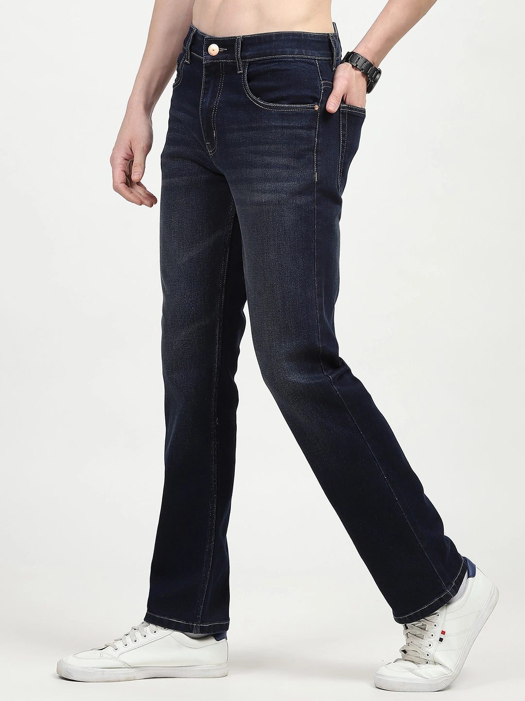 Dark Blue Regular Fit Jeans - Global Republic