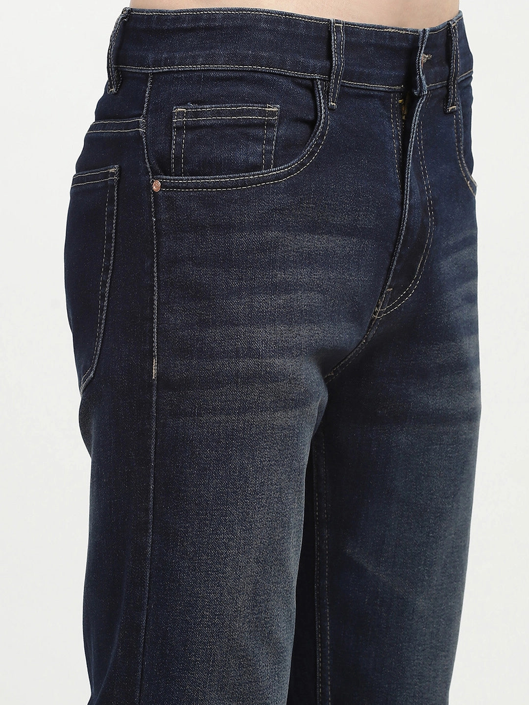 Dark Blue Regular Fit Jeans - Global Republic