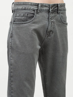 Olive Cotton Regular Fit Jeans
