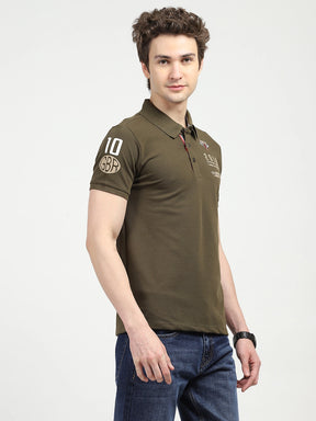Olive Cotton Polo T-shirt