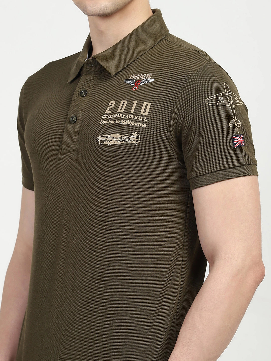 Olive Cotton Polo T-shirt