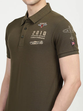 Olive Cotton Polo T-shirt