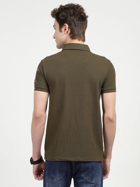 Olive Cotton Polo T-shirt