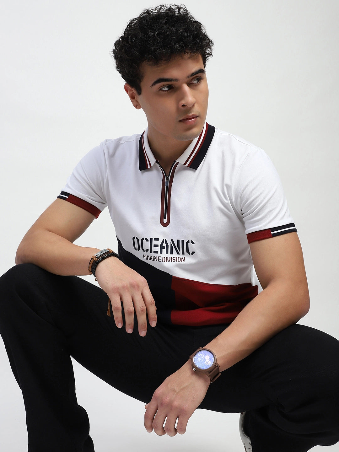 Color Block Cotton T-Shirt - Global Republic
