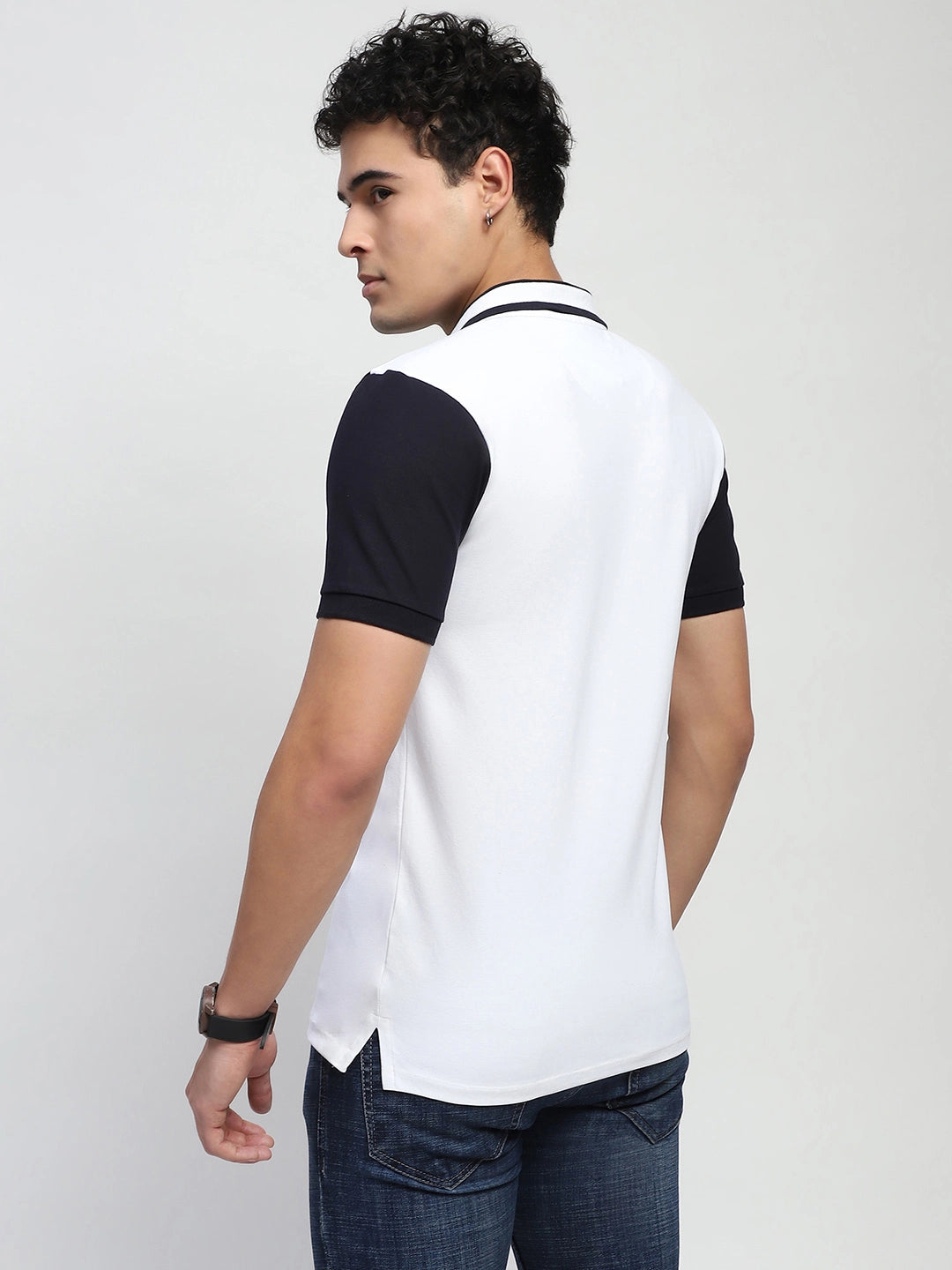 Color Block Cotton Polo T-Shirt - Global Republic