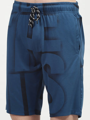 Blue Typography Viscose Set