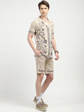 Beige Printed Viscose Set