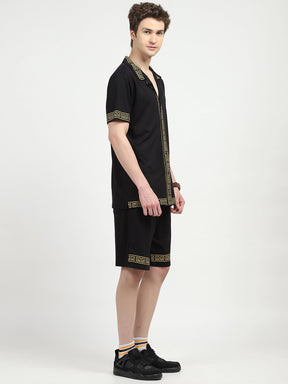 Black Printed Viscose Set