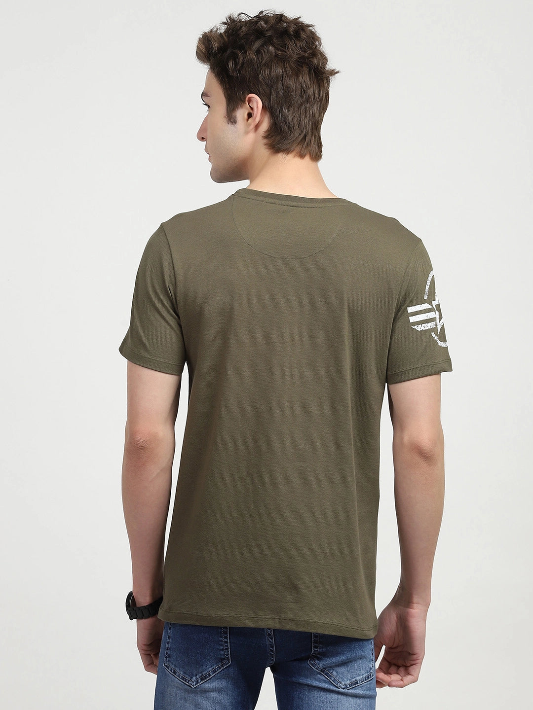 Cotton Graphic Olive T-shirt - Global Republic