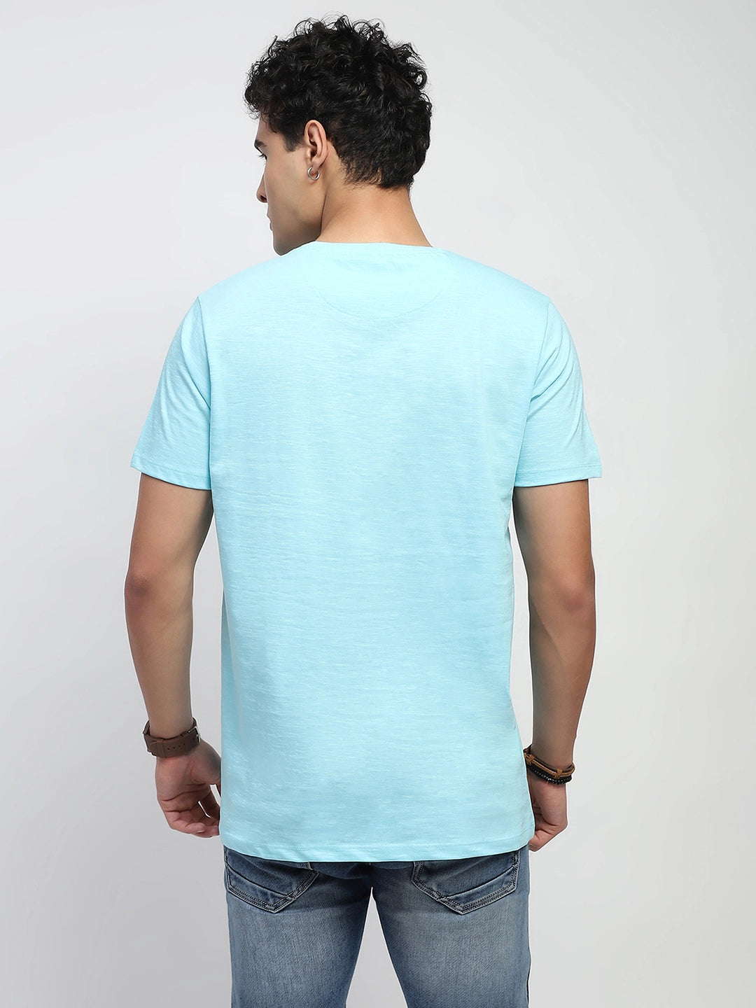 Aqua Graphic Cotton T-Shirt - Global Republic