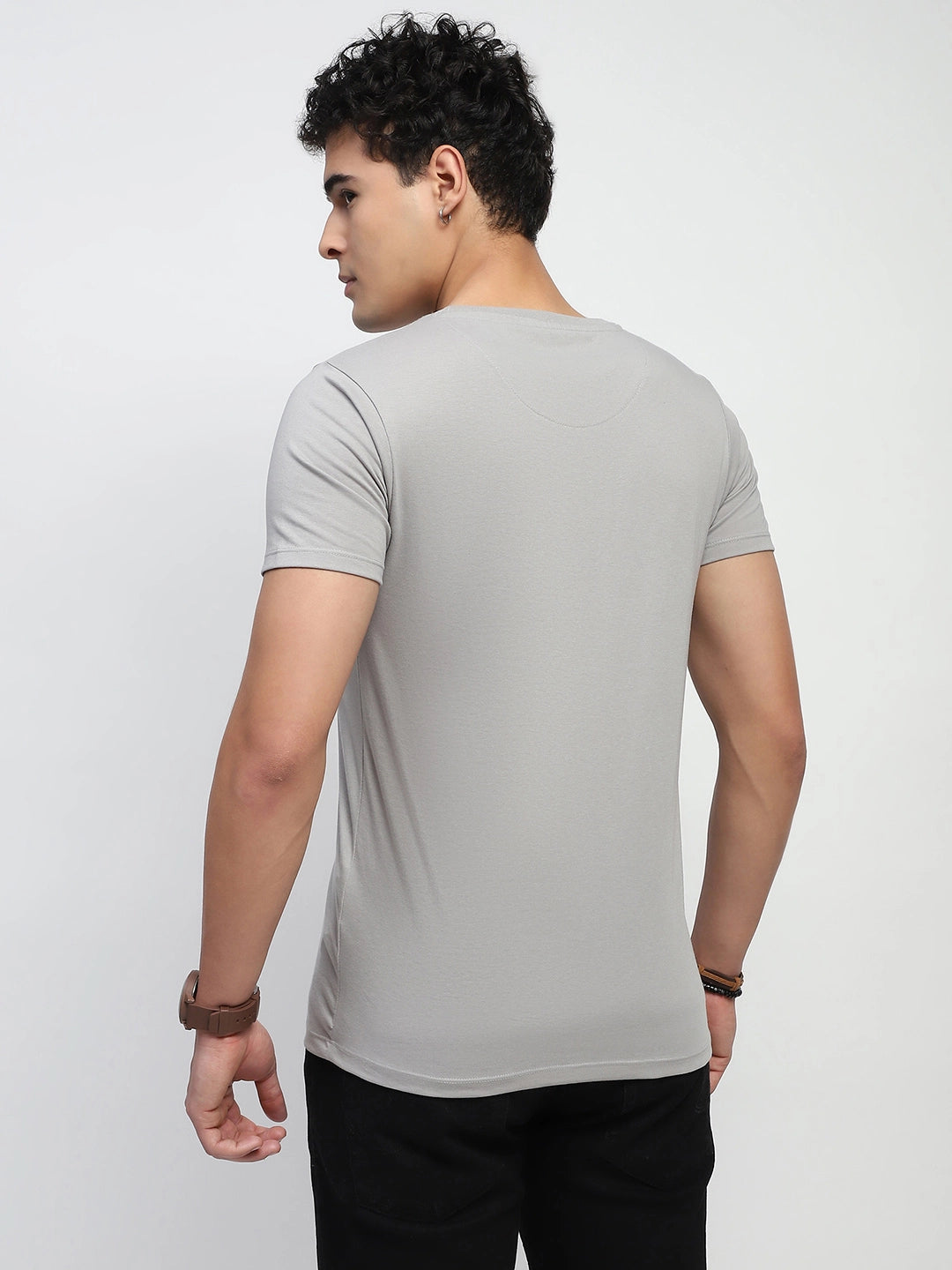 Grey Graphic Cotton T-Shirt - Global Republic