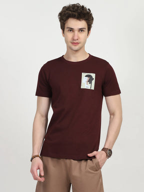 Wine Back Print Graphic T-shirt