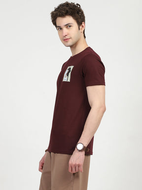 Wine Back Print Graphic T-shirt