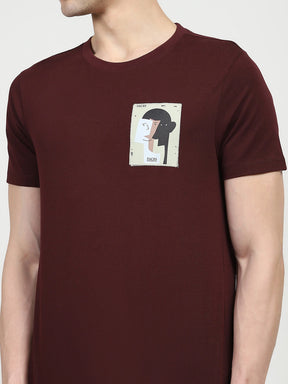 Wine Back Print Graphic T-shirt
