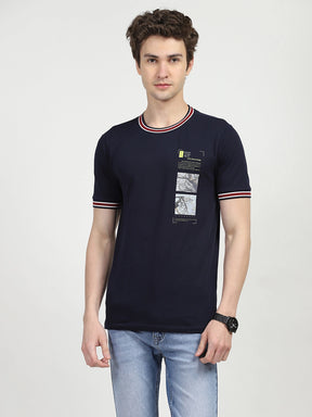 Navy Graphic Print T-shirt