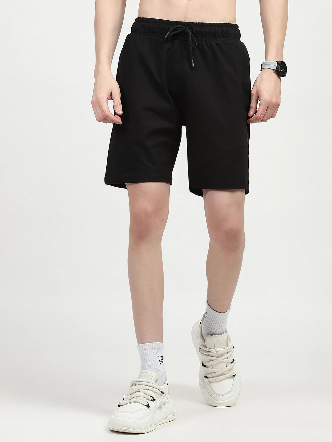 Black Cotton Shorts