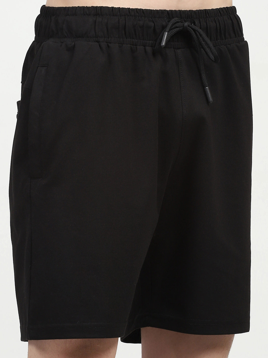 Black Cotton Shorts