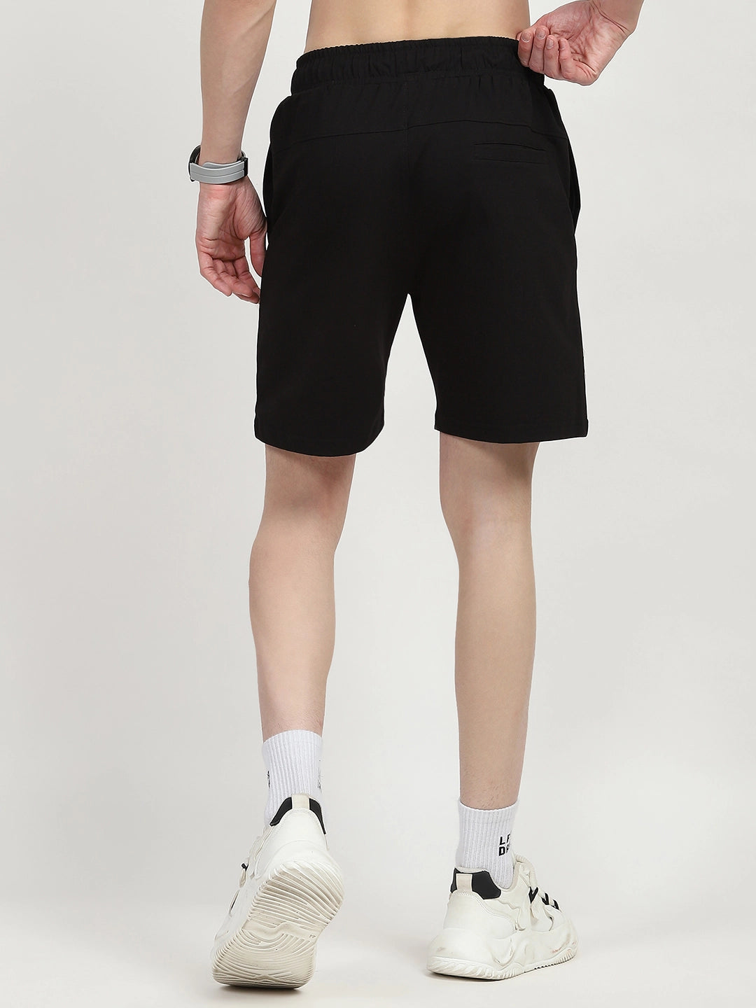 Black Cotton Shorts
