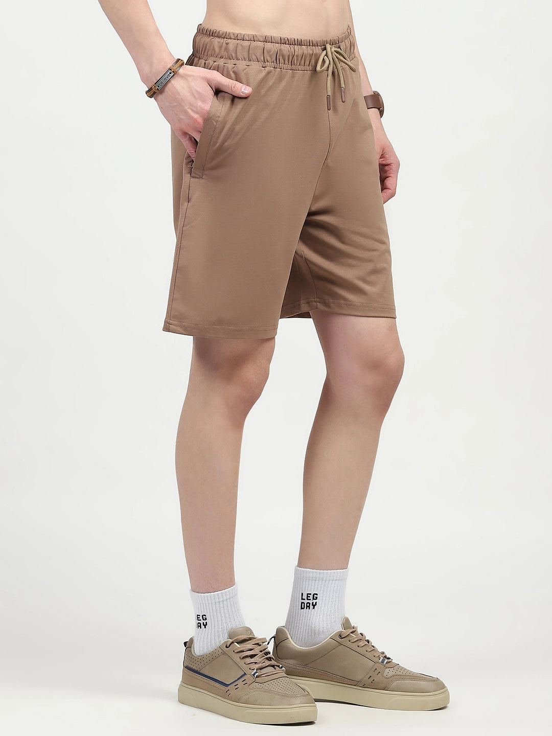 Brown Cotton Shorts