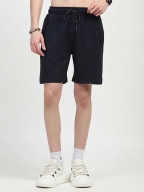 Navy Cotton Shorts