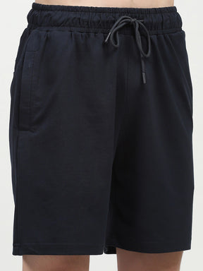 Navy Cotton Shorts