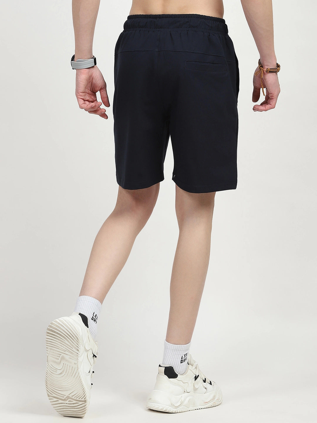 Navy Cotton Shorts