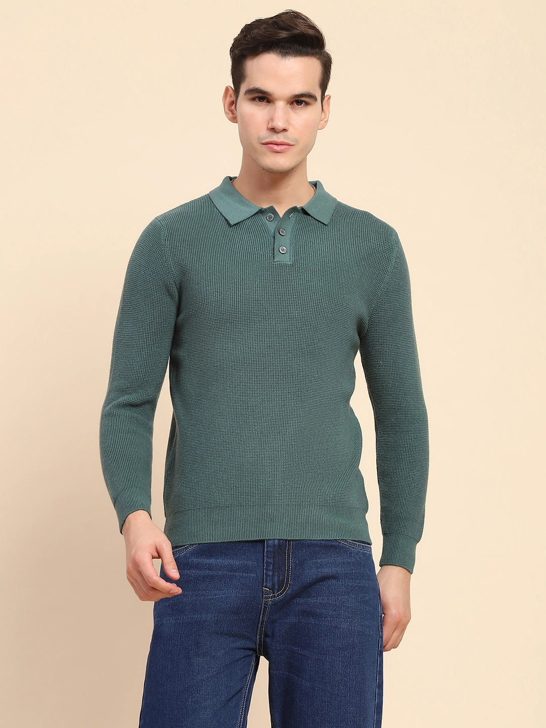 Green  Knit Pullover - Global Republic