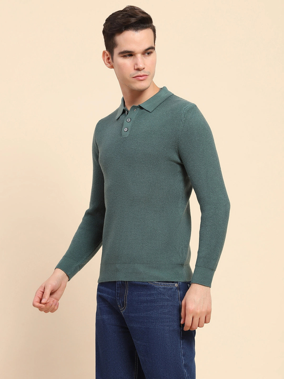 Green  Knit Pullover - Global Republic