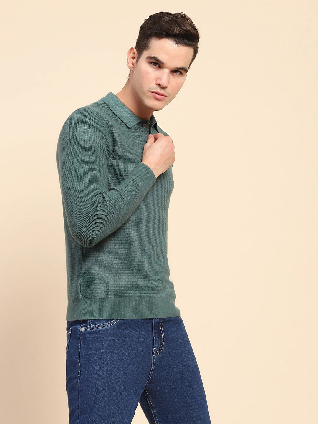Green  Knit Pullover - Global Republic