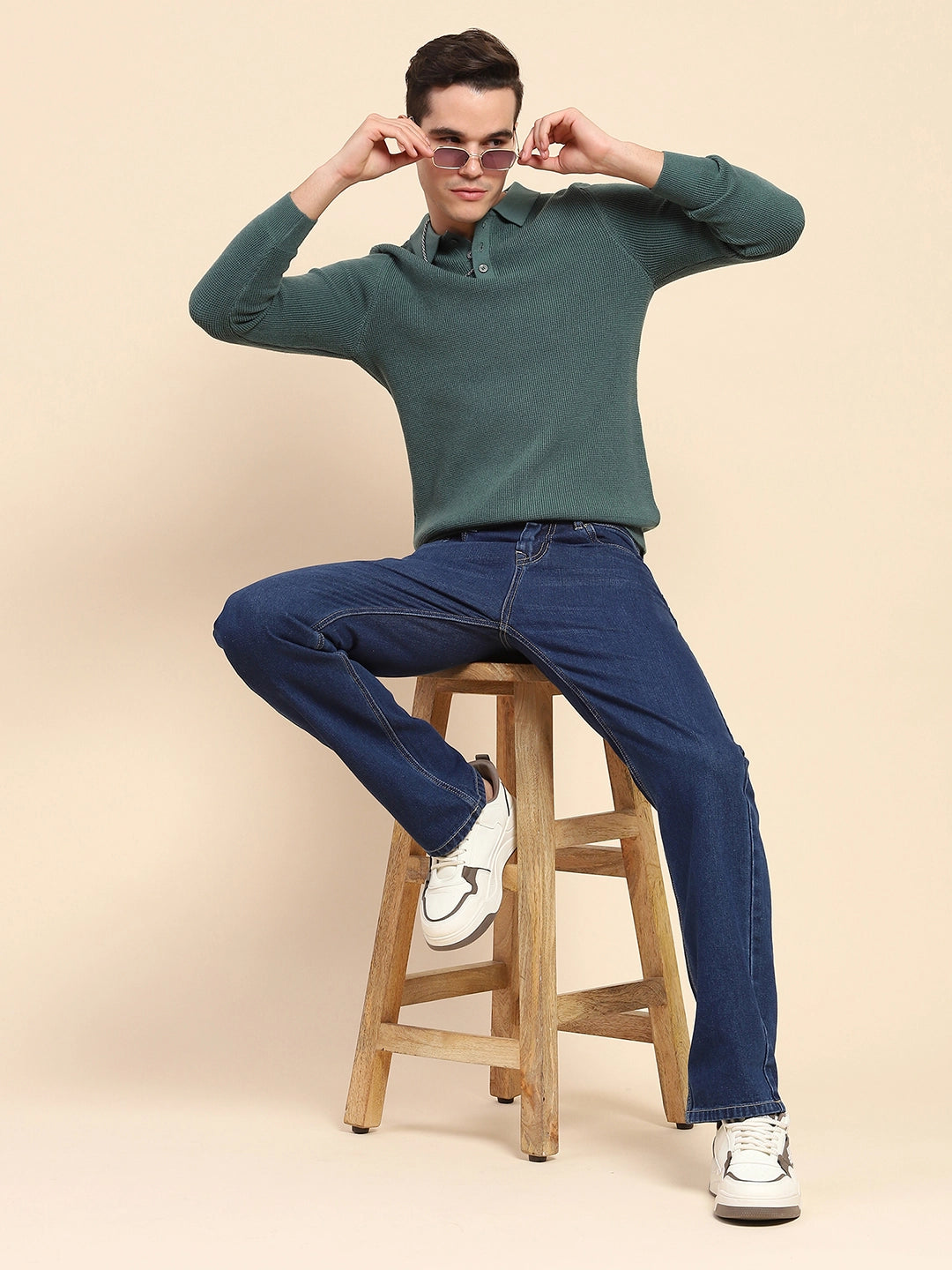 Green  Knit Pullover - Global Republic