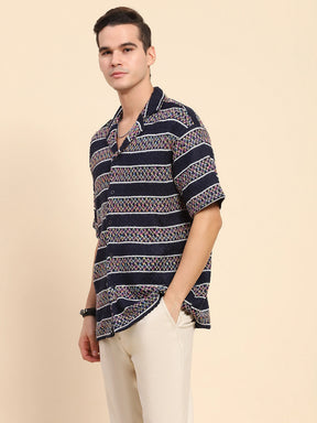 Poly Blend Knitted Oversized Shirt